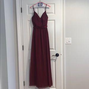 Very Wang Wine Bridesmaid Dress